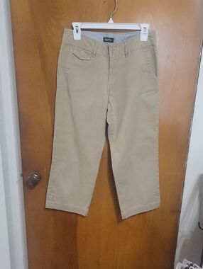 Eddie Bauer Women's Tan Crop Capris Size 2